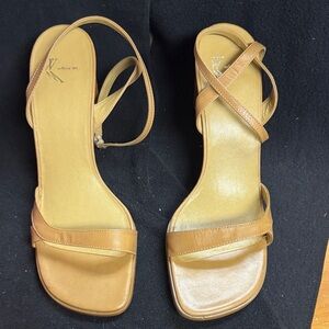 Women's Tan Strappy Sandals